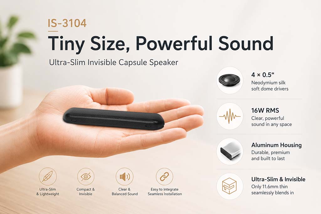 IS-3104 Ultra Slim Invisible Capsule Speaker
