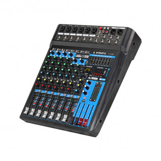 H-G08 8 Channel Bluetooth/USB Professional Mixing Console